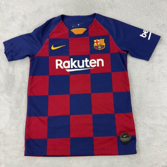 Nike FC Barcelona Soccer Jersey Youth Size L Dri-Fit - Picture 1 of 13